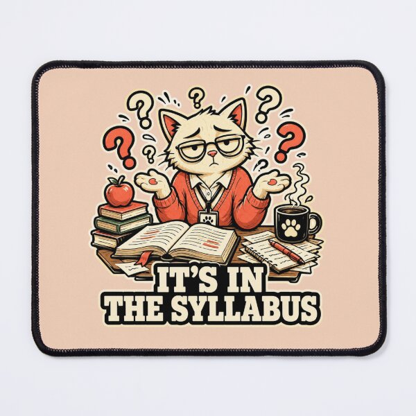 Item preview, Funny Teacher Gift Sarcastic Cat Syllabus Educator Humor designed and sold by Gentlestate.