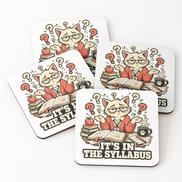 Item preview, Funny Teacher Gift Sarcastic Cat Syllabus Educator Humor designed and sold by Gentlestate.