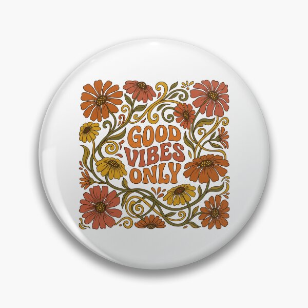 Item preview, Retro Terracotta Good Vibes Only Wildflower Wreath designed and sold by Osmose-Studio ⭐⭐⭐⭐⭐.
