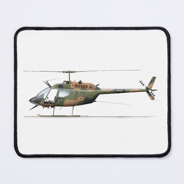 Item preview, BELL 206 KIOWA AUSTRALIAN ARMY A17-017 designed and sold by Grubby Fingers Aircraft Illustration.