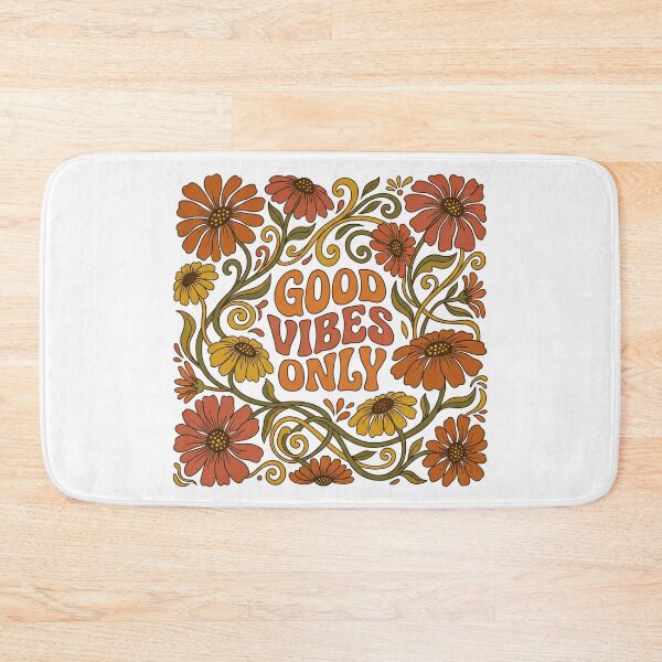 Item preview, Retro Terracotta Good Vibes Only Wildflower Wreath designed and sold by Osmose-Studio ⭐⭐⭐⭐⭐.