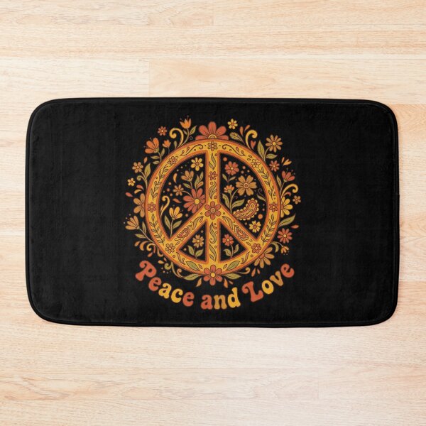 Item preview, Retro Terracotta Peace and Love Floral Sign designed and sold by Osmose-Studio ⭐⭐⭐⭐⭐.