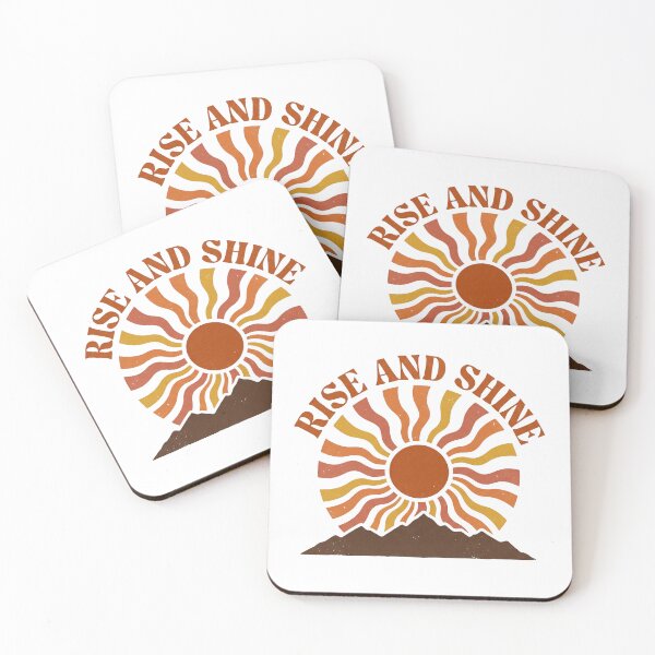 Item preview, Retro Groovy Burnt Orange Rise and Shine Sunrise designed and sold by Osmose-Studio ⭐⭐⭐⭐⭐.