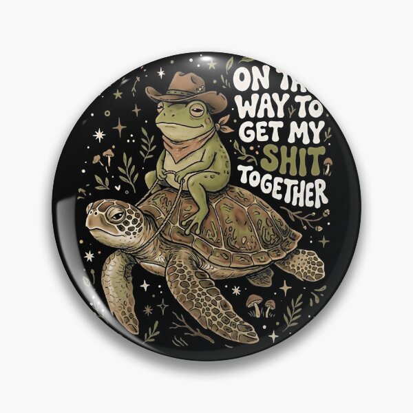 Item preview, Funny Cowboy Frog Riding Turtle Sarcastic Adult Humor Nature Lover Gift  designed and sold by graphixpolash.
