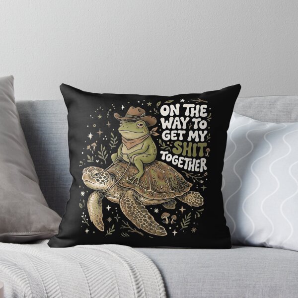 Item preview, Funny Cowboy Frog Riding Turtle Sarcastic Adult Humor Nature Lover Gift  designed and sold by graphixpolash.