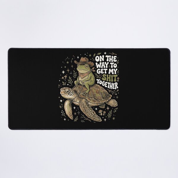 Item preview, Funny Cowboy Frog Riding Turtle Sarcastic Adult Humor Nature Lover Gift designed and sold by graphixpolash.