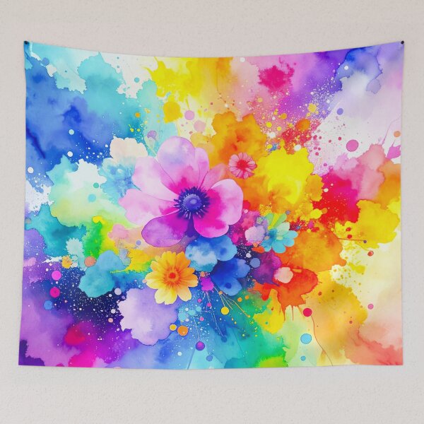 Item preview, Floral Ink Wash (multicolor) designed and sold by WeaveSphere.