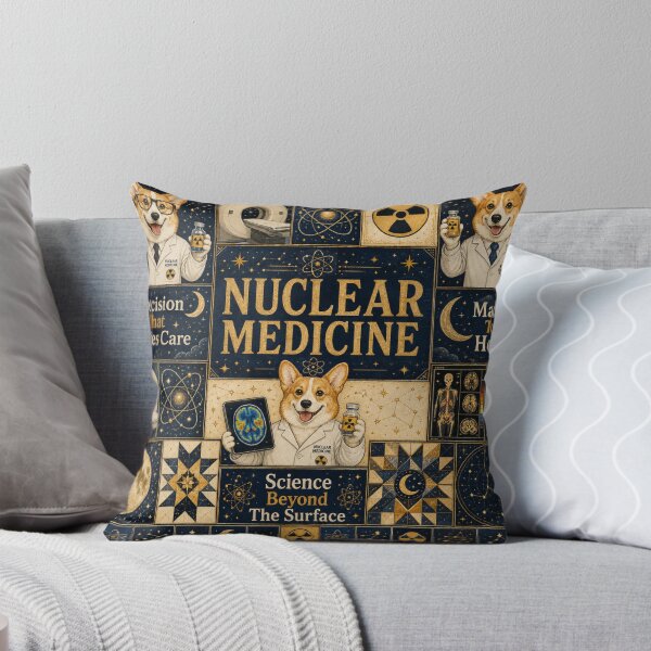 Item preview, Cute Corgi Nuclear Medicine Celestial Quilt Blanket – Medical Imaging Tech Gift, PET Scan & Gamma Camera Healthcare Decor, Radiation Awareness Week Cosmic Science Design designed and sold by ClinicalHubs.