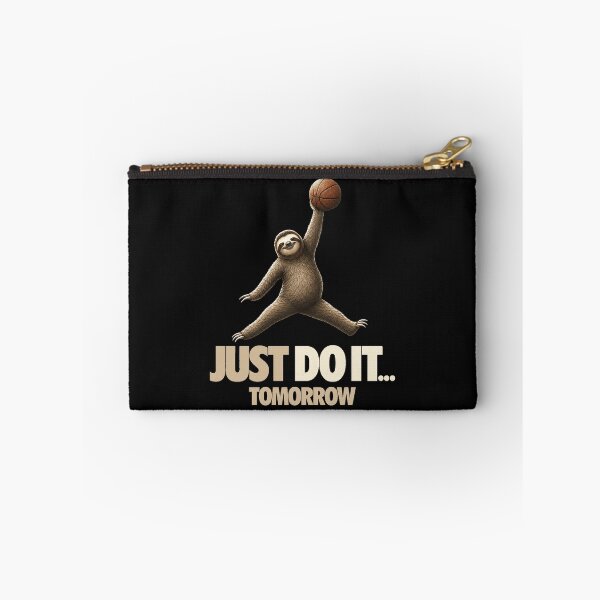 Item preview, Just Do It Tomorrow parody shirt Funny Procrastination basketball black white ,funny sloth  designed and sold by karmaksa.