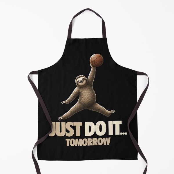 Item preview, Just Do It Tomorrow parody shirt Funny Procrastination basketball black white ,funny sloth designed and sold by karmaksa.