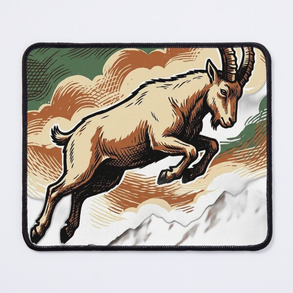 Item preview, Trail Running Feral Goat Sprint Mountain Shirt designed and sold by FoxglovePress.
