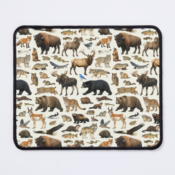Item preview, Animals of Yellowstone National Park Retro Identification Chart designed and sold by kakarikihill.