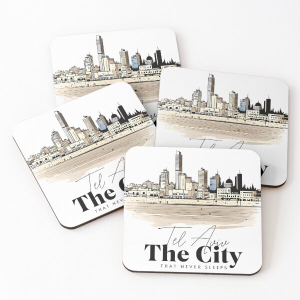 Item preview, Tel Aviv Skyline Art - The City That Never Sleeps designed and sold by HeHeStudio.