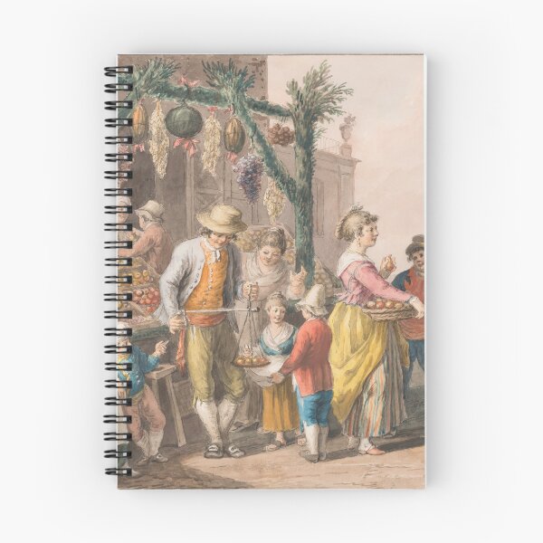 Item preview, Christmas Market in Naples Vintage Italian Street Scene 1828 designed and sold by Ariadne-Creates.