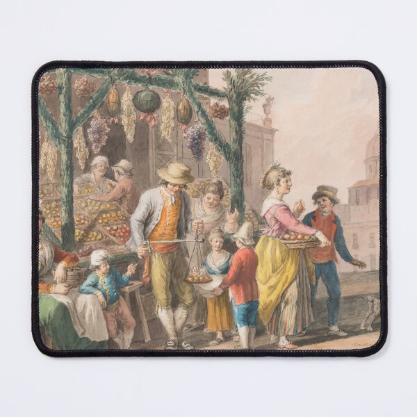 Item preview, Christmas Market in Naples Vintage Italian Street Scene 1828 designed and sold by Ariadne-Creates.