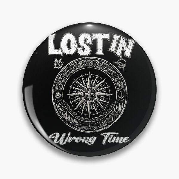 Item preview, Lost In Wrong Time Compass Graphic Vintage Adventure Navigation TimeTravel time traveler sci fi designed and sold by Jt41.