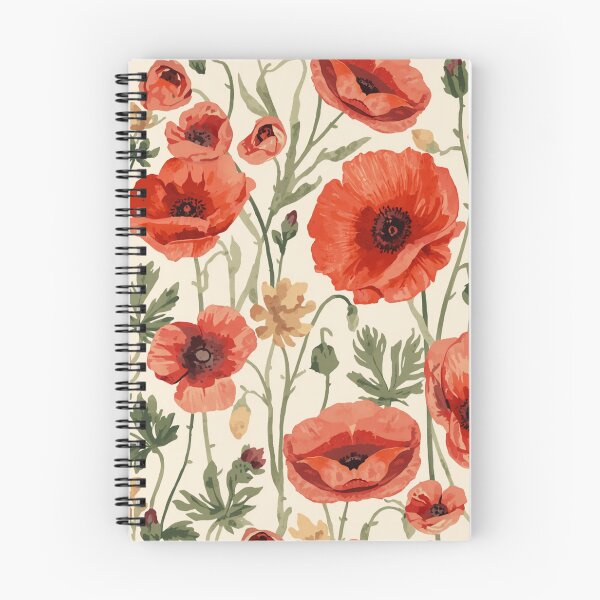Item preview, Vintage red poppy pattern designed and sold by uunaa.