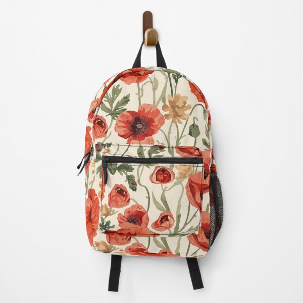 Item preview, Vintage red poppy pattern designed and sold by uunaa.