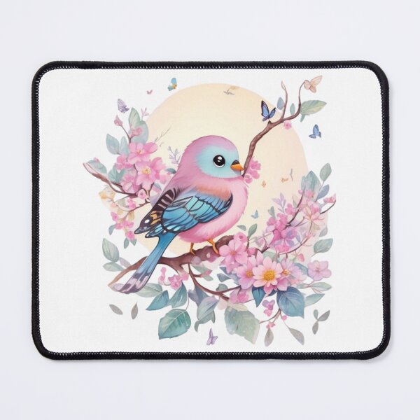 Item preview, Charming pastel bird with coffee design – spring motif for alert, curious & cheerful home vibes designed and sold by CoolContent Factory.