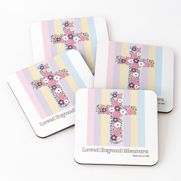 Item preview, Pastel Floral Cross Loved Beyond Measure designed and sold by NSB-Design.