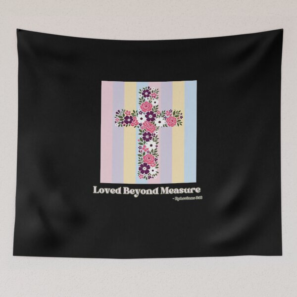 Item preview, Pastel Floral Cross Loved Beyond Measure designed and sold by NSB-Design.