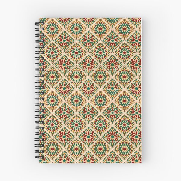 Item preview, Green Red Moroccan Zellige Star Pattern designed and sold by SplashTastic.