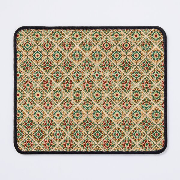 Item preview, Green Red Moroccan Zellige Star Pattern designed and sold by SplashTastic.