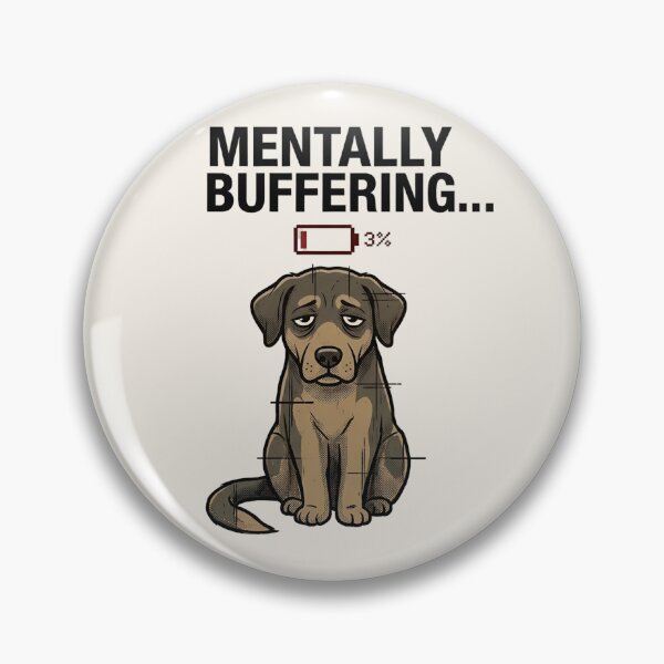 Item preview, Mentally Buffering Dog Vintage Wash Graphic Tee  designed and sold by ZyxDes.