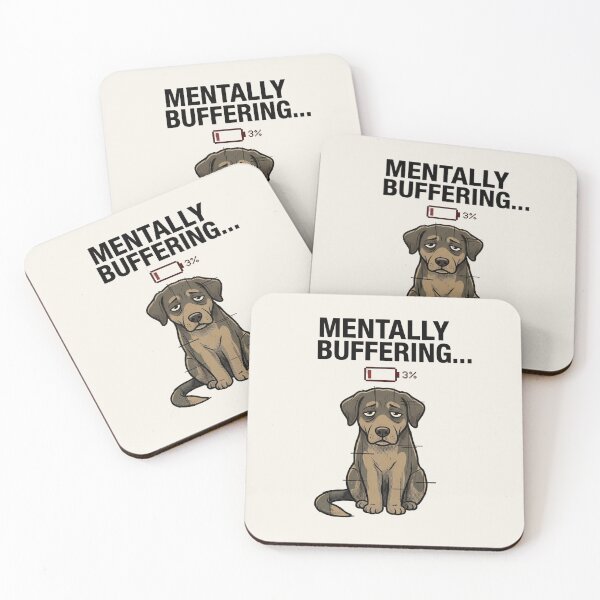 Item preview, Mentally Buffering Dog Vintage Wash Graphic Tee  designed and sold by ZyxDes.