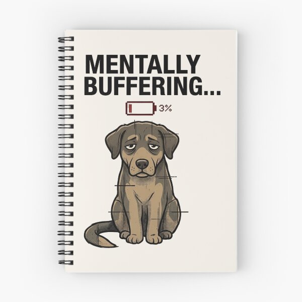 Item preview, Mentally Buffering Dog Vintage Wash Graphic Tee  designed and sold by ZyxDes.