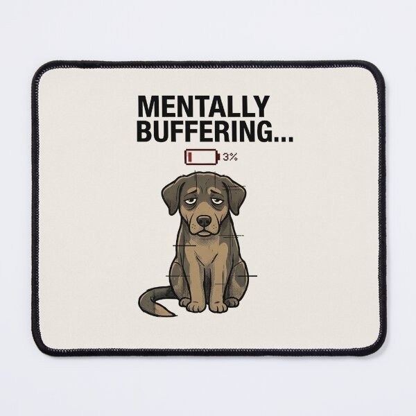 Item preview, Mentally Buffering Dog Vintage Wash Graphic Tee designed and sold by ZyxDes.