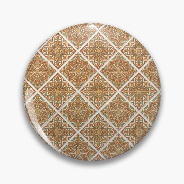 Item preview, Gold Green Moroccan Moorish Floral Pattern designed and sold by SplashTastic.