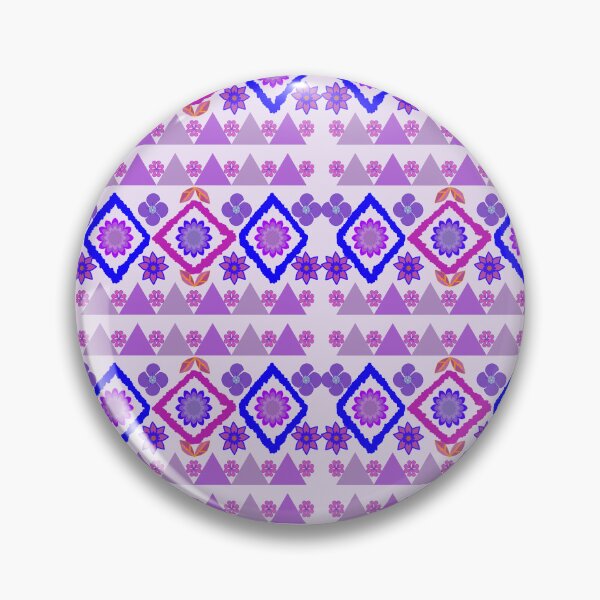 Item preview, Purple Geometric Floral Seamless Pattern Background with Decorative Folk Art Elements designed and sold by EiArtist.
