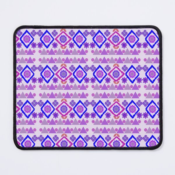 Item preview, Purple Geometric Floral Seamless Pattern Background with Decorative Folk Art Elements designed and sold by EiArtist.