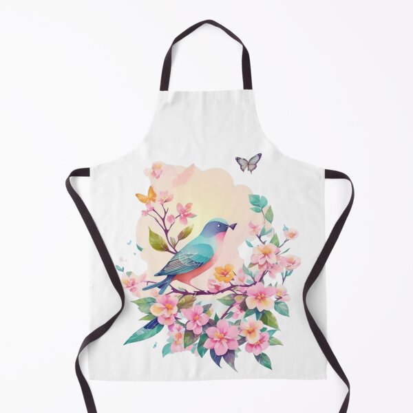 Item preview, "Spring without sneezing: Charming bird illustration in pastel watercolor style for blooming walls and good mood – guaranteed pollen-free" designed and sold by CoolContent Factory.