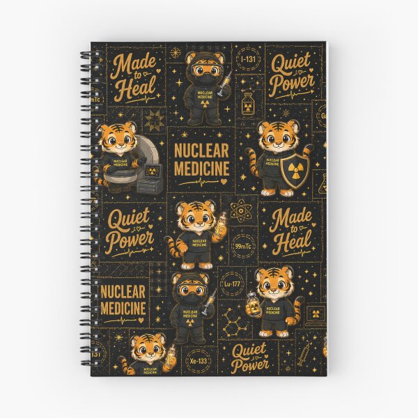 Item preview, Cute Tiger Nuclear Medicine Technologist Shower Curtain Pattern | Kawaii Molecular Imaging Healthcare Decor | Nuclear Medicine Week Gift | Made To Heal Quiet Power Bathroom Art designed and sold by ClinicalHubs.