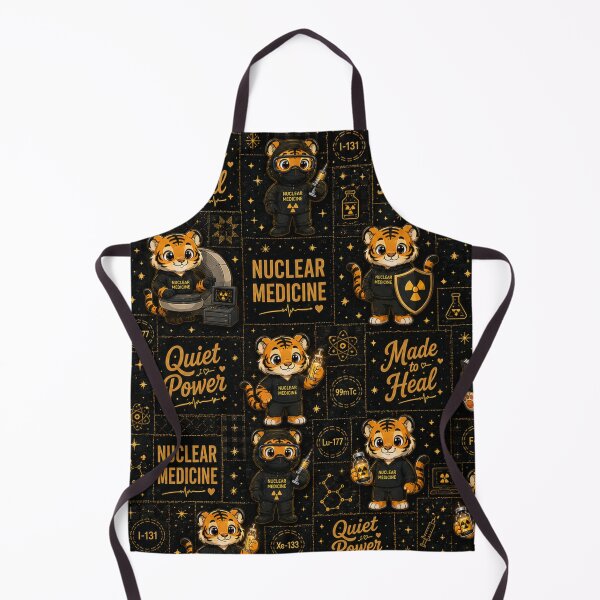 Item preview, Cute Tiger Nuclear Medicine Technologist Shower Curtain Pattern | Kawaii Molecular Imaging Healthcare Decor | Nuclear Medicine Week Gift | Made To Heal Quiet Power Bathroom Art designed and sold by ClinicalHubs.