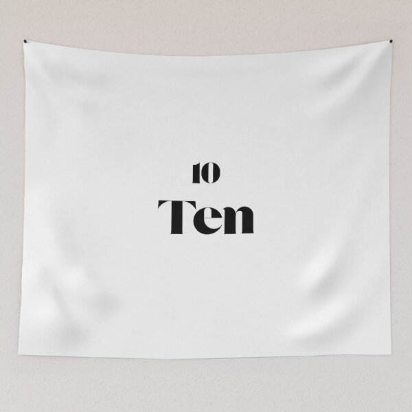 Item preview, Minimalist Bold Number 10 Ten Typography Streetwear Design designed and sold by Nova Blend.