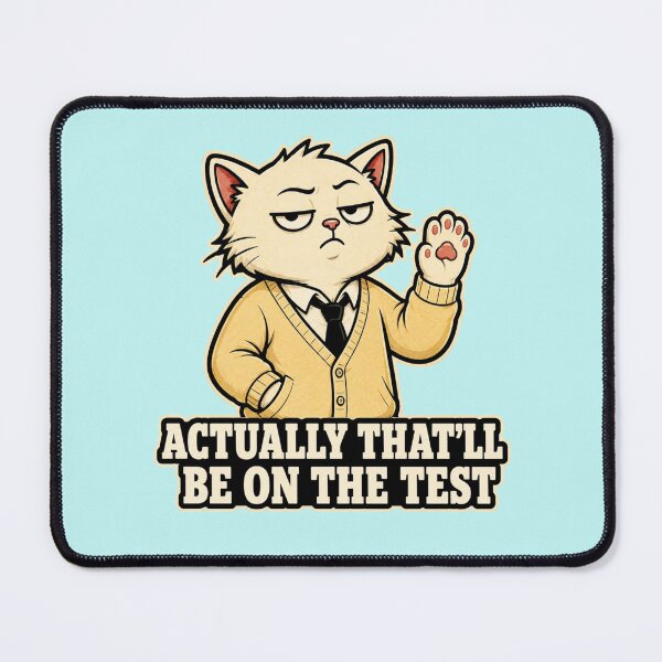 Item preview, Funny Teacher Gift Sarcastic Cat Exam Humor Educator designed and sold by Gentlestate.