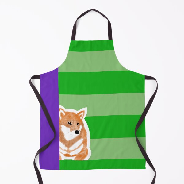 Item preview, 80's vibes colors (green, purple) with red Shiba Inu designed and sold by ShibaCruise-On.
