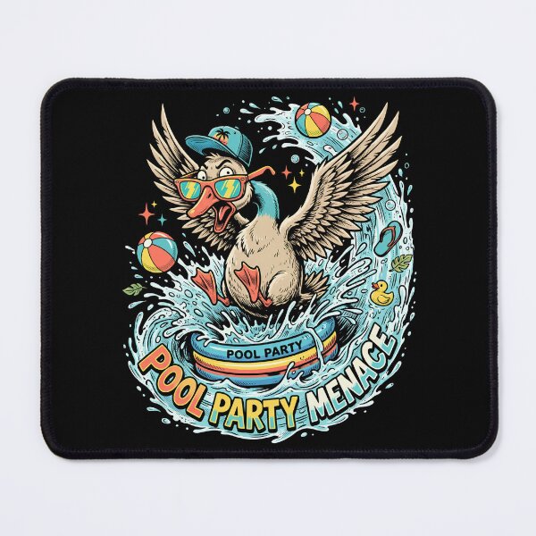 Item preview, Pool Party Menace – Funny Duck Summer Graphic designed and sold by BumbleBloom7.