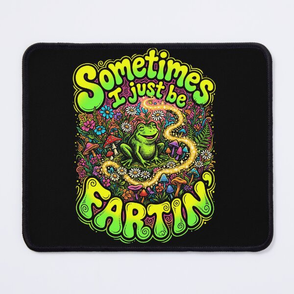 Item preview, Funny Farting Frog Mushroom Flower Groovy Neon Sarcastic Adult Humor designed and sold by graphixpolash.