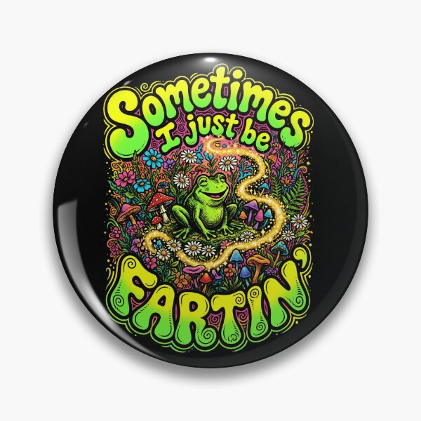 Item preview, Funny Farting Frog Mushroom Flower Groovy Neon Sarcastic Adult Humor designed and sold by graphixpolash.