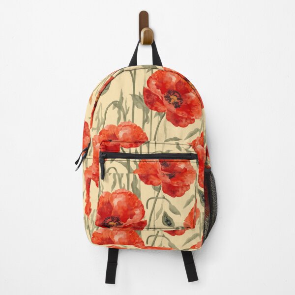 Item preview, Vintage red poppy pattern designed and sold by uunaa.