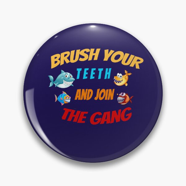 Item preview, Brush Your Teeth and Join the Gang – Funny Kids Dental Poster designed and sold by 555Design.