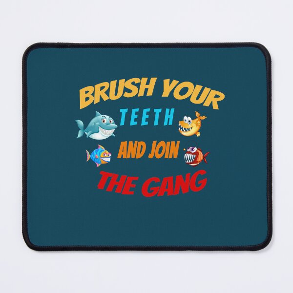 Item preview, Brush Your Teeth and Join the Gang – Funny Kids Dental Poster designed and sold by 555Design.