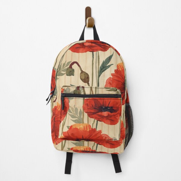Item preview, Vintage red poppy pattern designed and sold by uunaa.