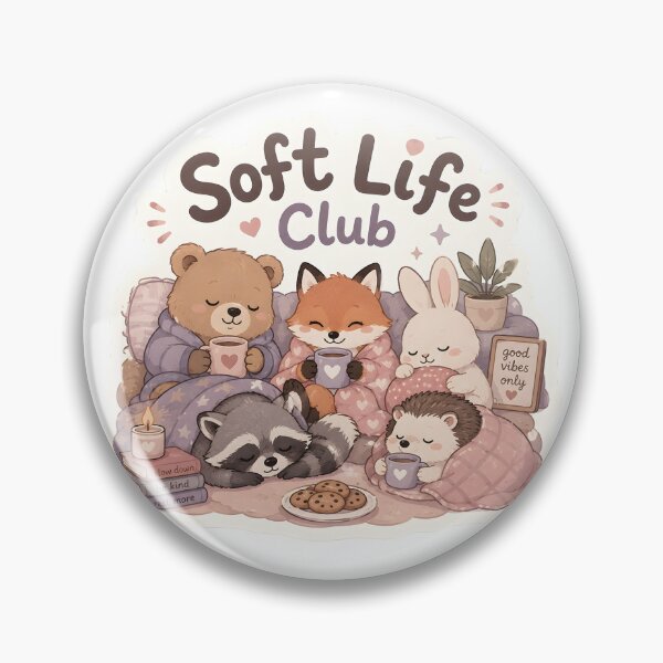 Item preview, Soft Life Club Cozy Animals - Self-Care Cute Design for Wellness Gifts designed and sold by veralchhaya.