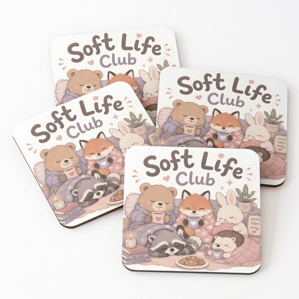 Item preview, Soft Life Club Cozy Animals - Self-Care Cute Design for Wellness Gifts designed and sold by veralchhaya.