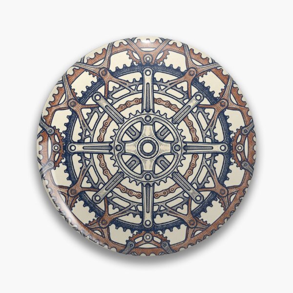 Item preview, Cyclist Gift Chain Ring Mandala Bike Art designed and sold by FoxglovePress.